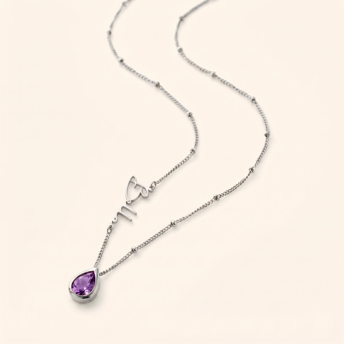 Birthstone Name Necklace